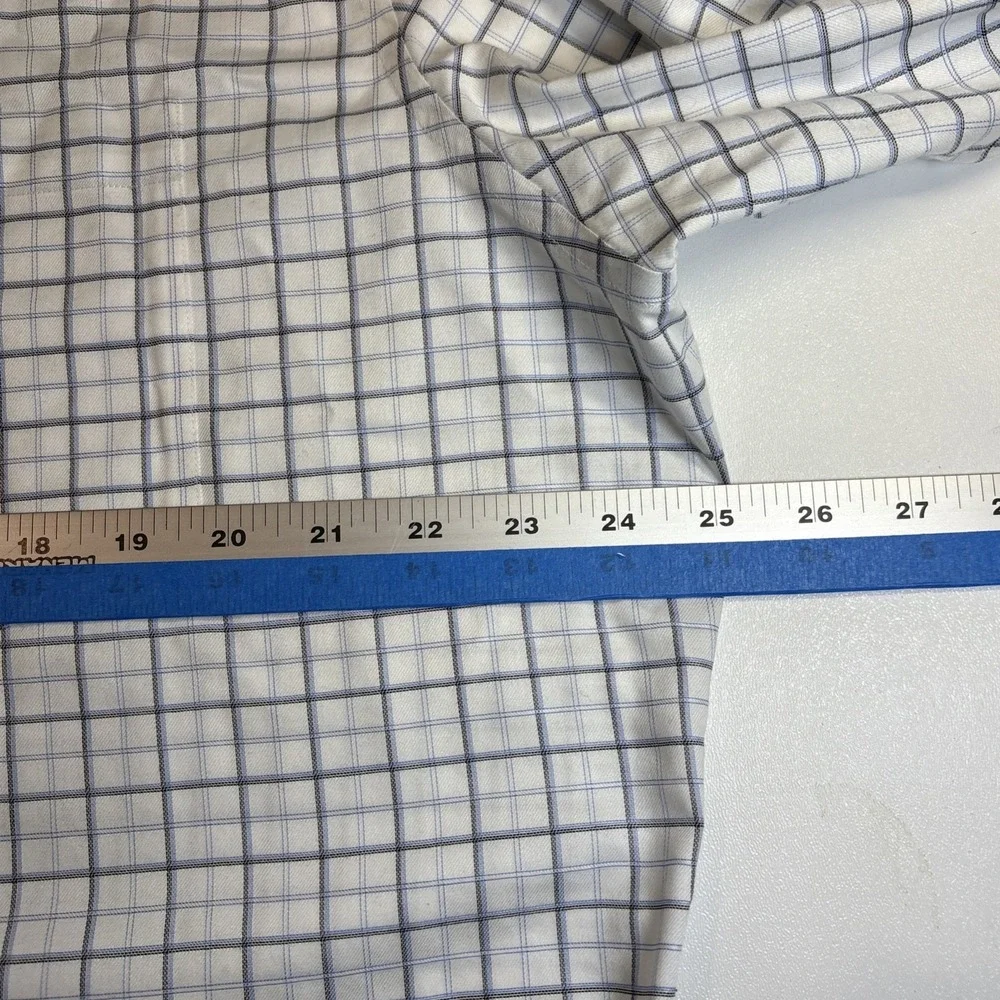 Banana Republic Non-Iron Classic Fit Plaid Cotton Dress Shirt XL 17/17-1/2